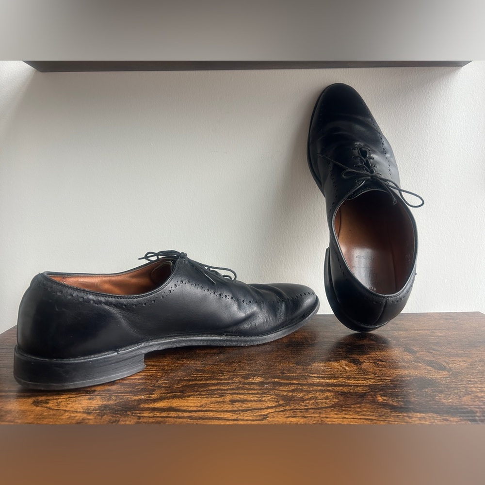 Allen Edmonds Black Leather Oxford Dress Shoes Mens Size 14 Made in USA